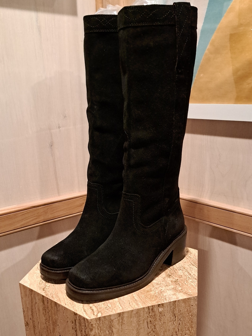 Frye Black Kate Pull On 12R Campus Boots 7.5